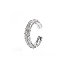 Imagem do produto Brinco Moissanite Piercing Fake de Encaixe com Cravação em Pavê Zircônia em Prata 925
