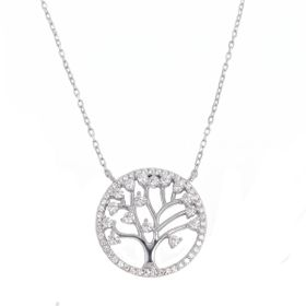 Imagem do produto Colar Moissanite Árvore da Vida Cravejado 0.63CT em Prata 925