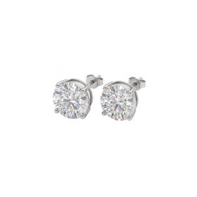 Imagem do produto Brinco Moissanite Solitário 4 Garras Ponto de Luz 8MM em Prata 925