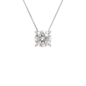 Imagem do produto Colar Moissanite Solitário 4 Garras Ponto de Luz 10MM em Prata 925