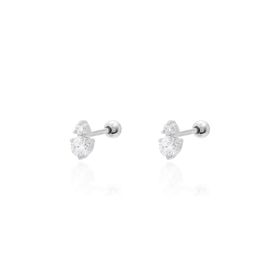 Imagem do produto Brinco Sparkle Moissanite Ponto de Luz 3.5MM Pendente e Ponto de Luz 2MM em Prata 925