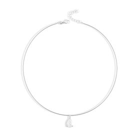 Imagem do produto Colar Sparkle Moissanite Chocker Pingente Gota 4X6MM em Prata 925