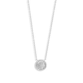 Imagem do produto Colar Sparkle Moissanite Redondo 10MM Pizza Baguetado Cravação com Miolo em Prata 925
