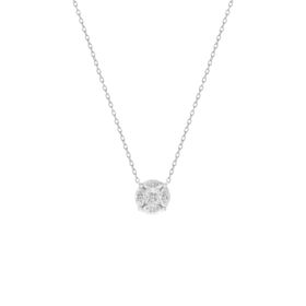 Imagem do produto Colar Sparkle Moissanite Redondo 6X3MM Facetado em Prata 925