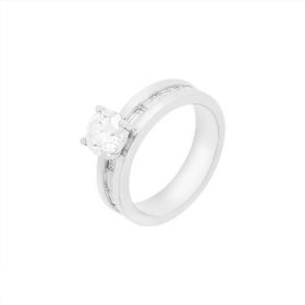 Imagem do produto Anel Ponto de Luz Moissanite com Navetes 3.5MM no Aro em Prata 925
