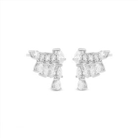 Imagem do produto Brinco Moissanite Franja de Gotas 4X6MM em Prata 925