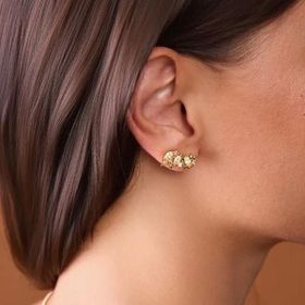 Imagem do produto Brinco Earcuff Crystal Blend com Zircônias Coloridas Folheado a Ouro 18K