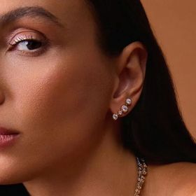 Imagem do produto Brinco Earcuff Crystal Flow com Zircônias Folheado a Ouro 18K
