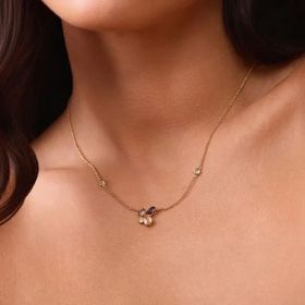 Imagem do produto Colar Crystal Bloom com Zircônias Coloridas Folheado a Ouro 18K