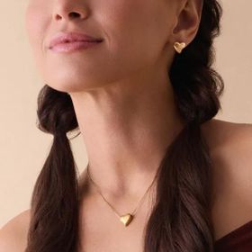 Imagem do produto Colar Fosco Velvet Heart Folheado a Ouro 18K