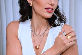 Imagem do produto Brinco Stud Fosco Orgânico Folheado a Ouro 18K