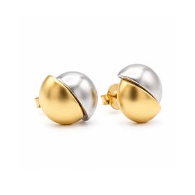 Imagem do produto Brinco Esfera MIX Meio a Meio Folheado a Ouro 18K