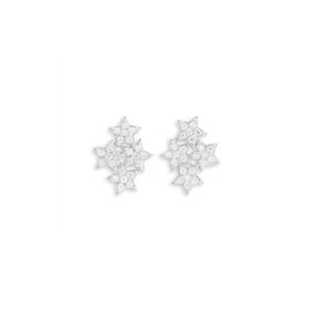 Imagem do produto Brinco Moissanite Quatro Estrelas Cravejadas 1MM em Prata 925