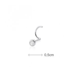 Imagem do produto Piercing de Nariz Ponto de Luz com Haste Curva em Prata 925