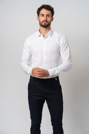 CALÇA SARJA REGULAGEM MARINHO