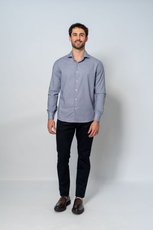 Camisa Social Masculina Marinho