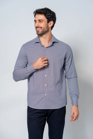 Camisa Social Masculina Marinho
