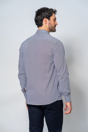 Camisa Social Masculina Marinho