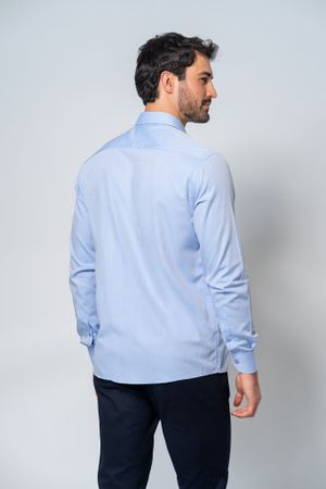 Camisa Social Masculina BTW66 Azul