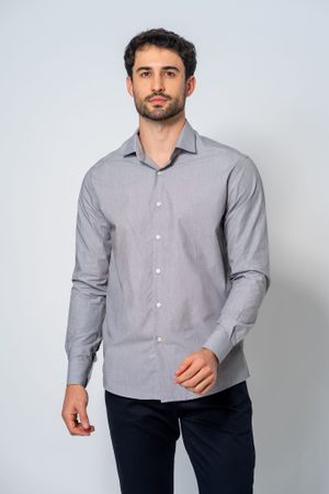 Camisa Social Masculina Raveltf4265 Grafite
