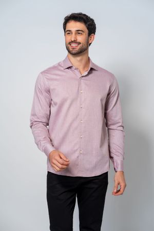 Camisa Social Masculina M432 Bordo
