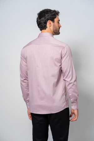 Camisa Social Masculina M432 Bordo