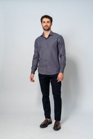 Camisa Social Masculina M432 Marinho