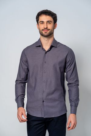 Camisa Social Masculina M432 Marinho
