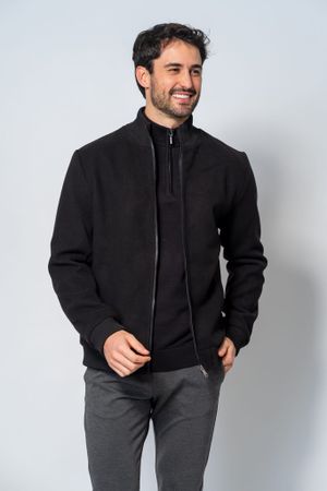 Casaco Masculino Ziper Preto