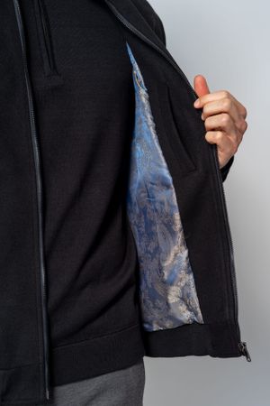 Casaco Masculino Ziper Preto