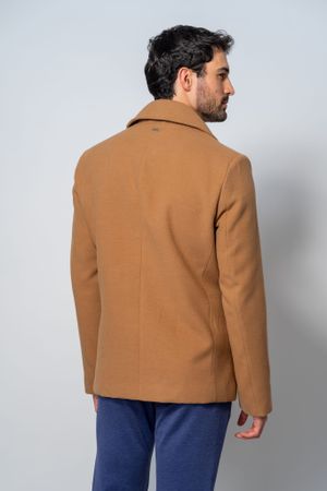 Casaco Masculino Botões Caramelo