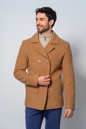 Casaco Masculino Botões Caramelo