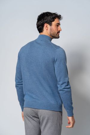 Malha 1/2 Ziper Indigo
