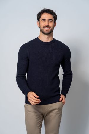 Suéter Malha Masculino Marinho