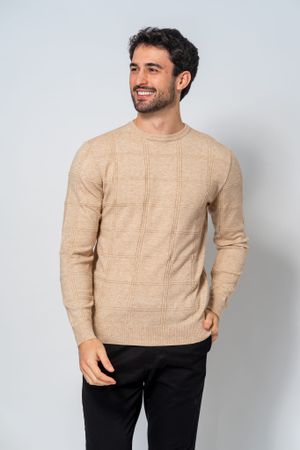 Suéter Malha Masculino Bege