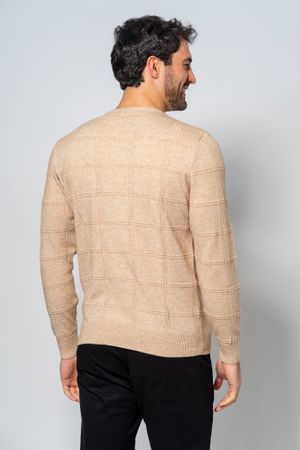 Suéter Malha Masculino Bege