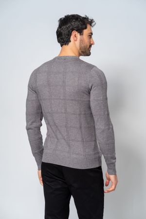 Suéter Malha Masculino Cinza