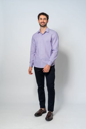 Camisa Social Seul Lilas