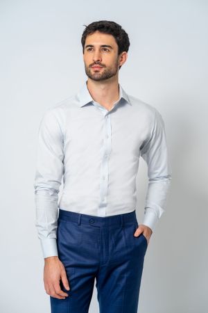 CAMISA SOCIAL GALESSV AZUL CLARO 