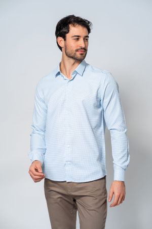 Camisa Social Siena Xadrez Azul