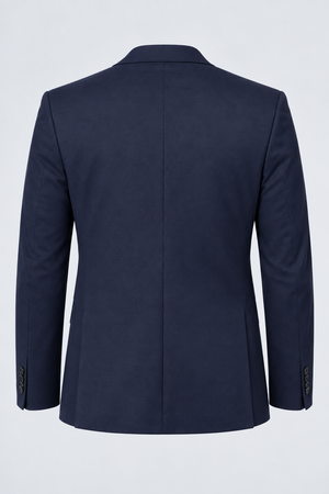 Blazer Masculino de Malha Tech Liso Marinho