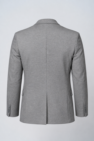 Blazer Masculino de Malha Tech Mescla Cinza Claro