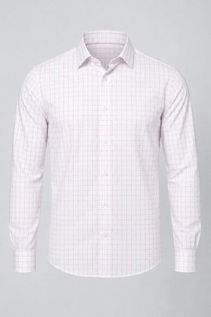 Camisa Social Siena Xadrez Branco