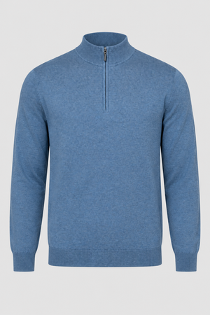 Malha 1/2 Ziper Indigo