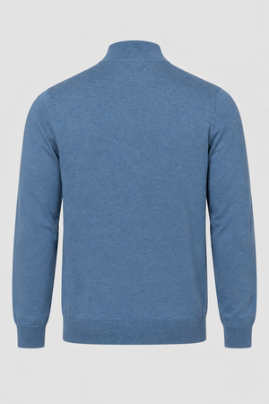 Malha 1/2 Ziper Indigo