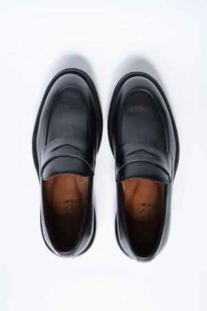 Mocassim Masculino em Couro Preto