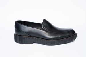 Mocassim Masculino de Couro Preto com Solado Tratorado 
