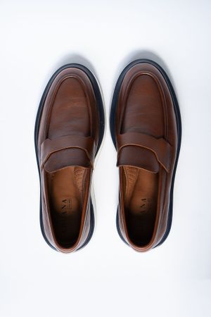 Mocassim Masculino Couro Castanho Claro