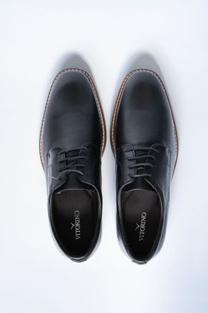 Sapato Masculino Social Derby Couro Preto 