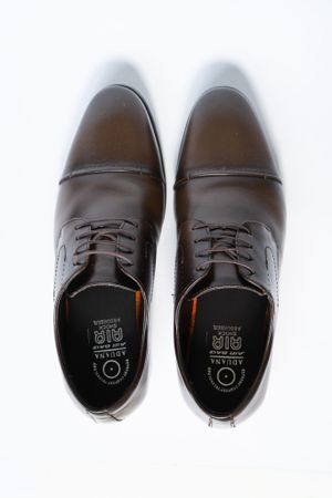 Sapato Masculino Social Oxford Couro Dark Brown
